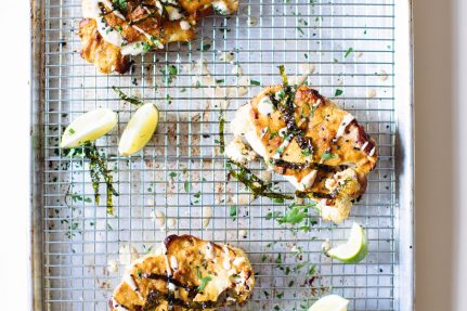 Tahini Miso Covered Cauliflower Steaks | Nutrition Stripped