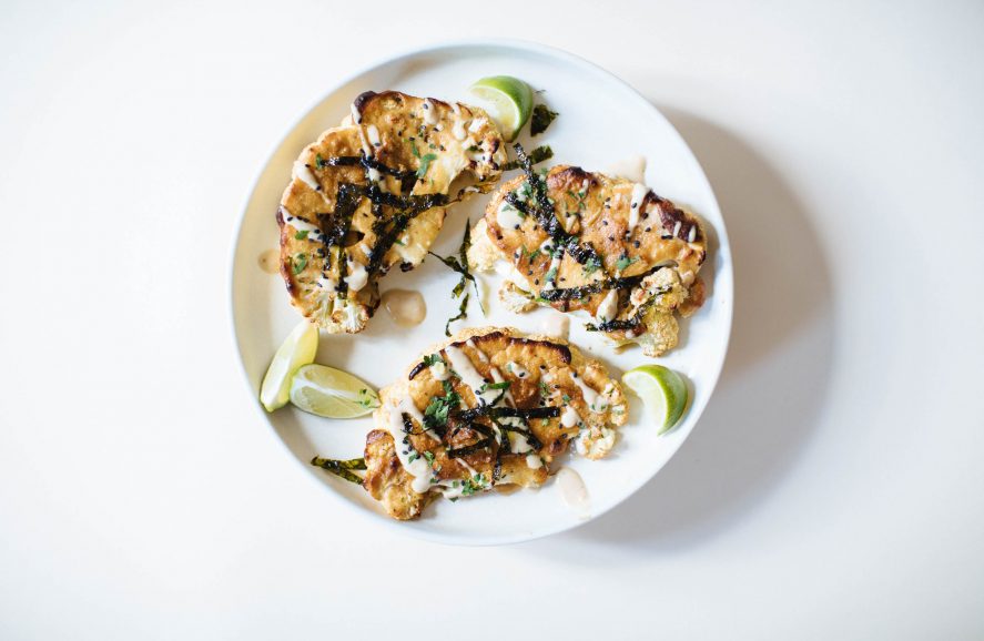 Tahini Miso Covered Cauliflower Steaks | Nutrition Stripped