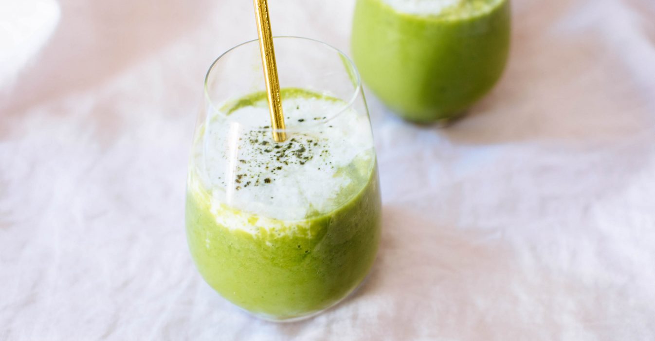 Vegan Matcha Mango Smoothie | Nutrition Stripped #vegan #recipe