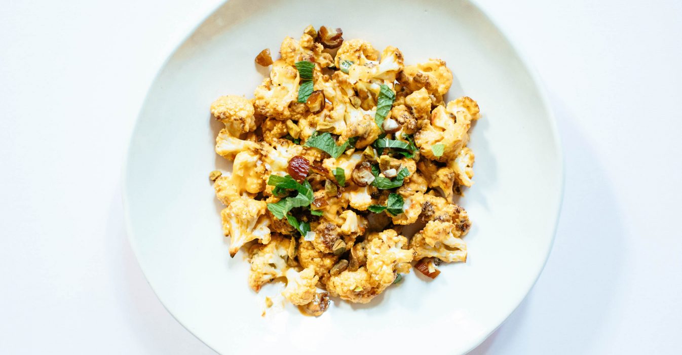 Spicy Tahini Roasted Cauliflower | Nutrition Stripped
