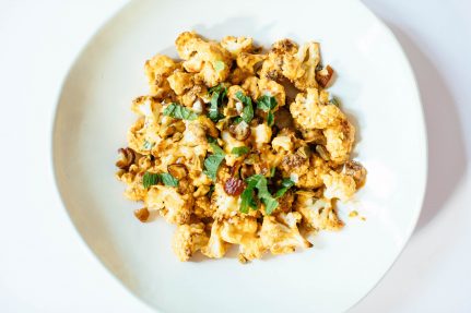 Spicy Tahini Roasted Cauliflower | Nutrition Stripped