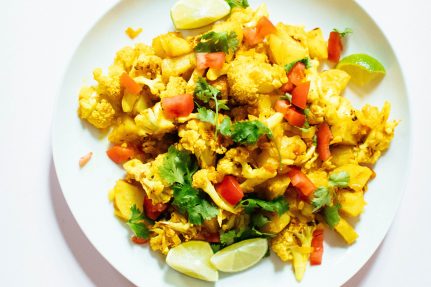 Roasted Turmeric Cauliflower (Aloo Gobi) | Nutrition Stripped