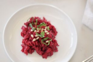 Beet Marinara with Brown Rice Pasta | Nutrition Stripped