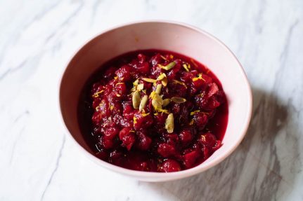 Homemade Pomegranate Cranberry Sauce recipe on Nutrition Stripped