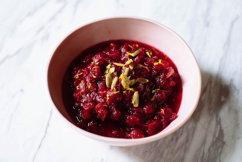 Homemade Pomegranate Cranberry Sauce recipe on Nutrition Stripped