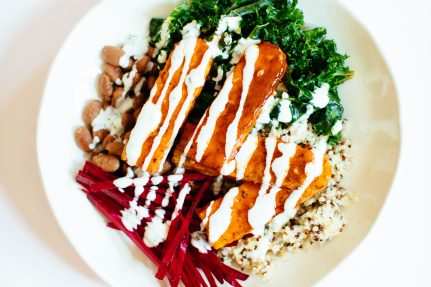 Buffalo Tempeh Nourish Bowl | Nutrition Stripped