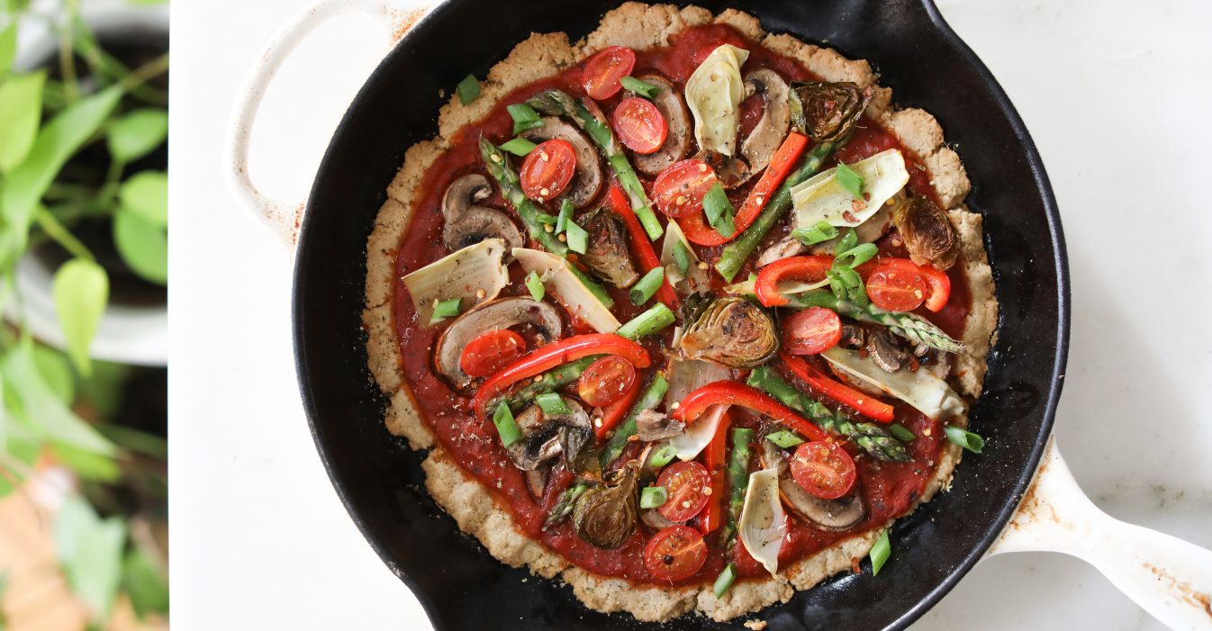 Healthy Gluten-Free Veggie Pizza | Nutrition Stripped