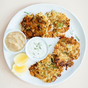Crispy Zucchini Potato Latkes | Nutrition Stripped