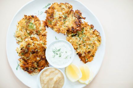 Crispy Zucchini Potato Pancakes | Nutrition Stripped
