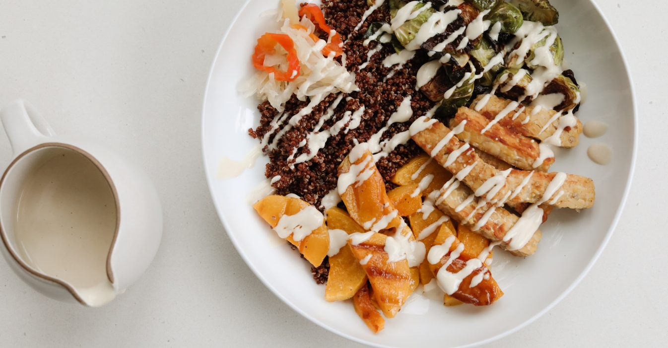 Maple Tahini Lemon Drizzle | Nutrition Stripped balanced flavor factor dressing