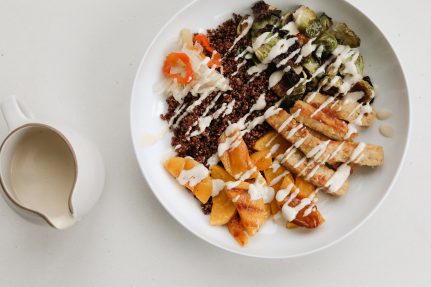 Maple Tahini Lemon Drizzle | Nutrition Stripped balanced flavor factor dressing