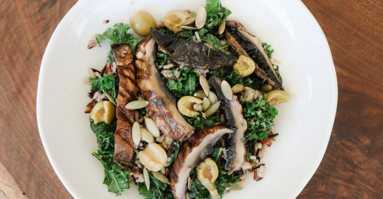 Grilled Portobello Mushroom Steak Bowl | Nutrition Stripped