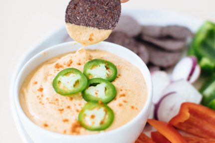 Smokey Cashew Queso Vegan Dip | Nutrition Stripped